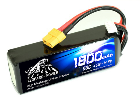 Leopard Power 1800mAh 50C 4S 14.8V LiPo battery